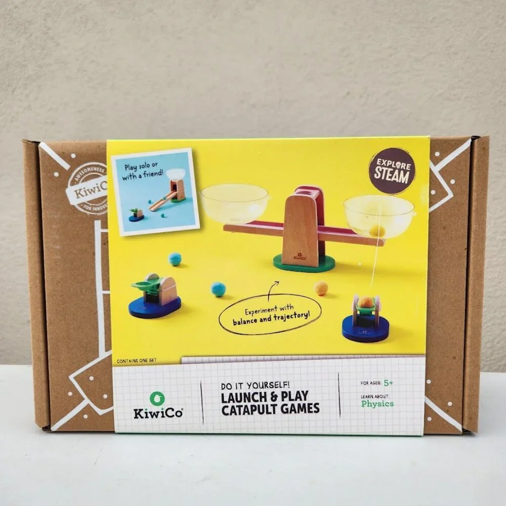 NEW KiwiCo Launch & Play Catapult Games STEM Science Kit Set Physics Launcher Ki